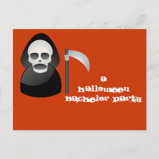 Invitation Carte Postale "Happy/Grim" - Un Bachelor d'Halloween