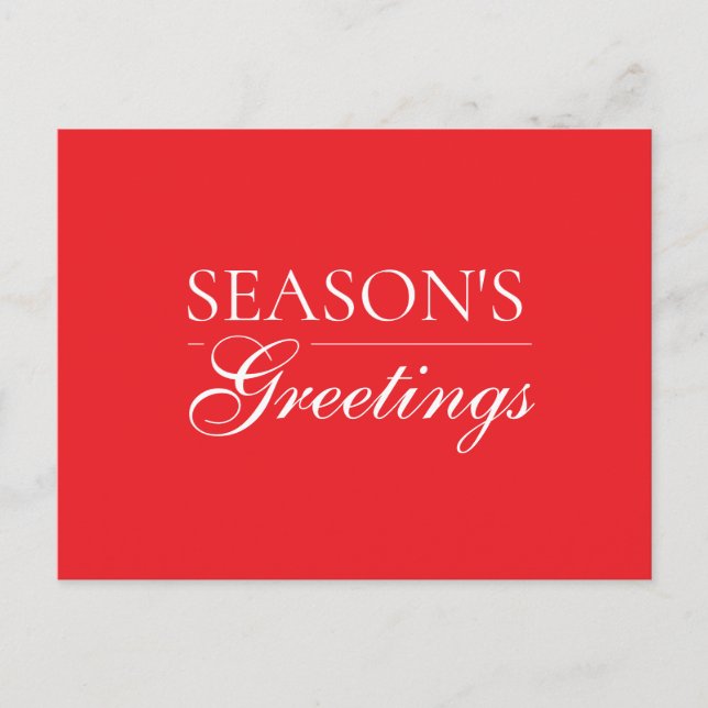 Invitation Carte Postale Happy New Year Merry Christmas Holiday Season (Devant)