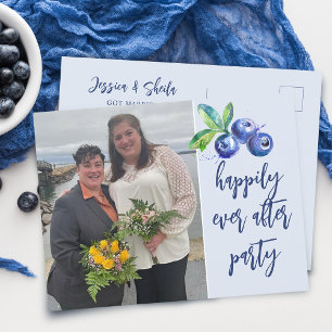 Invitation Carte Postale Heureux Jamais Après La Réception De Mariage Décon