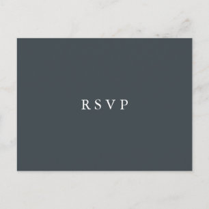 Invitation Carte Postale Hiver mystique   Mariage floral RSVP REPAS CHOIX