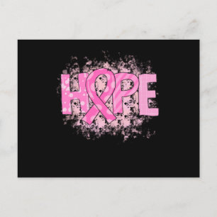 Invitation Carte Postale Hope Pink Ribbon Sensibilisation au cancer du sein
