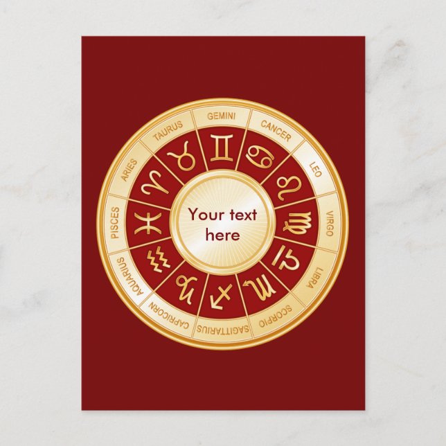 Invitation Carte Postale Horoscope Mandala (Devant)