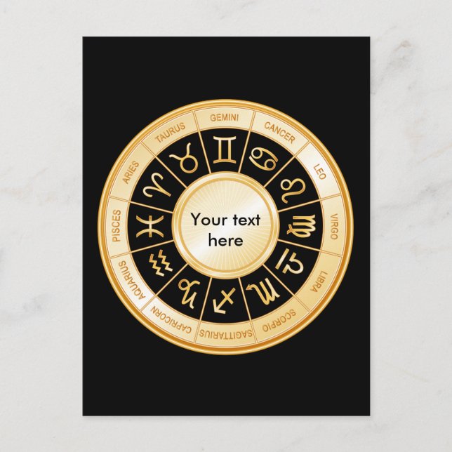 Invitation Carte Postale Horoscope Mandala (Devant)