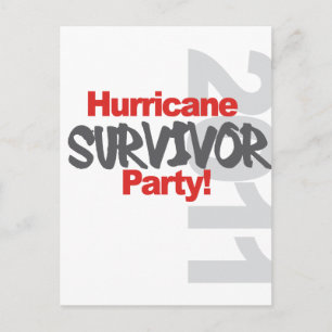 Invitation Carte Postale Hurricane Survival Party 1011