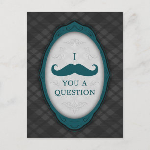 Invitation Carte Postale I moustache vous un cadre élégant de question