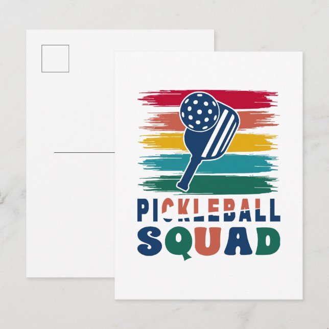 Invitation Carte Postale Idée cadeau pour joueurs de pickleball (Devant / Derrière)