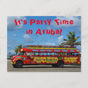 Invitation Carte Postale Il est temps de partie dans Aruba