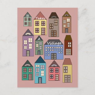 Invitation Carte Postale Il prend un village