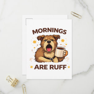 Invitation Carte Postale Illustration de chien confortable