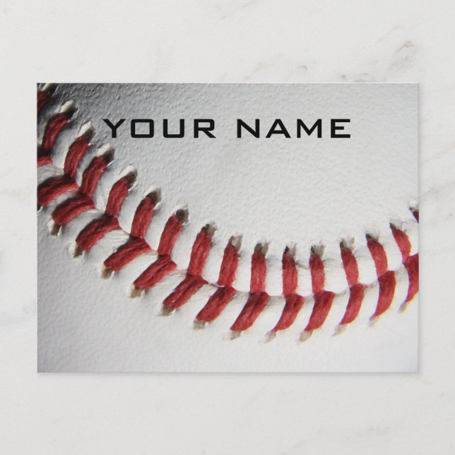 Invitation Carte Postale Inspiration Baseball Ajouter Votre Nom (Devant)