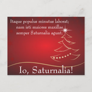 Invitation Carte Postale Io Saturnalia Citation de Petronius