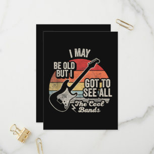 Invitation Carte Postale Je suis peut-être vieux mais j'ai vu tous les grou