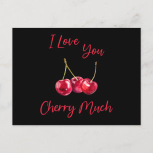 Invitation Carte Postale Je T'Aime Beaucoup Cherry