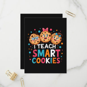 Invitation Carte Postale J'enseigne aux cookies intelligents professeur de