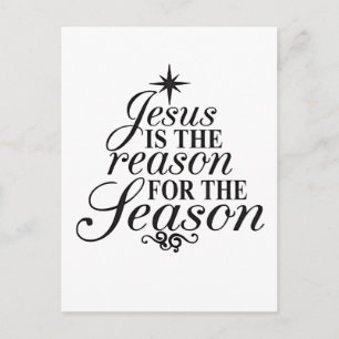 Invitation Carte Postale Jésus Est La Raison Pour La Saison Noël