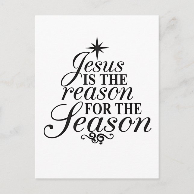 Invitation Carte Postale Jésus Est La Raison Pour La Saison Noël (Devant)