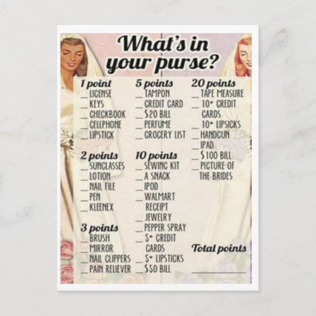 Invitation Carte Postale Jeu de Fête des mariées rétro (Devant)