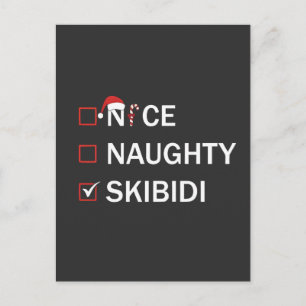 Invitation Carte Postale Joli sale Skibidi drôle de Noël Gen Alpha