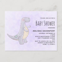 Jouet Dinosaure gris mou Baby shower d'aquarelle