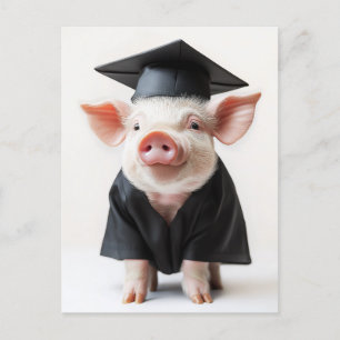 Invitation Carte Postale Jour d'études Piggy Style