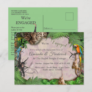 Invitation Carte Postale Joyeuse jungle africaine