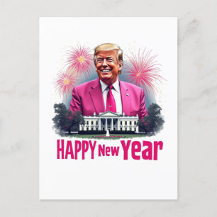 Invitation Carte Postale Joyeux Nouvel An Trump Jour d'Inauguration 2025
