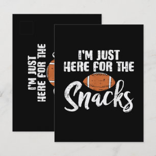 Invitation Carte Postale Juste ici pour les snacks de football américain dr