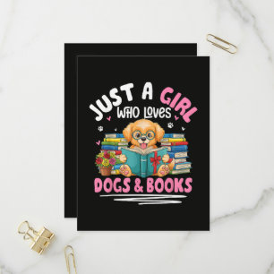 Invitation Carte Postale Juste Une Fille Qui Aime Les Chiens Et La Lecture