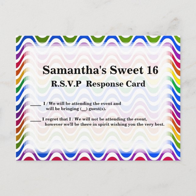 Invitation Carte Postale Juste une vague - Primaire (Devant)