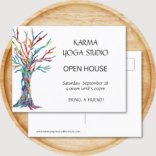 Invitation Carte Postale Karma Yoga Open House