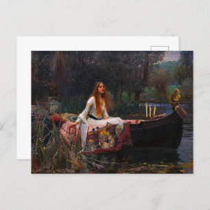 Invitation Carte Postale La Dame de Shalott par John William Waterhouse