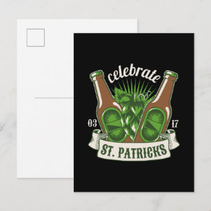 Invitation Carte Postale La fête de la Saint-Patrick