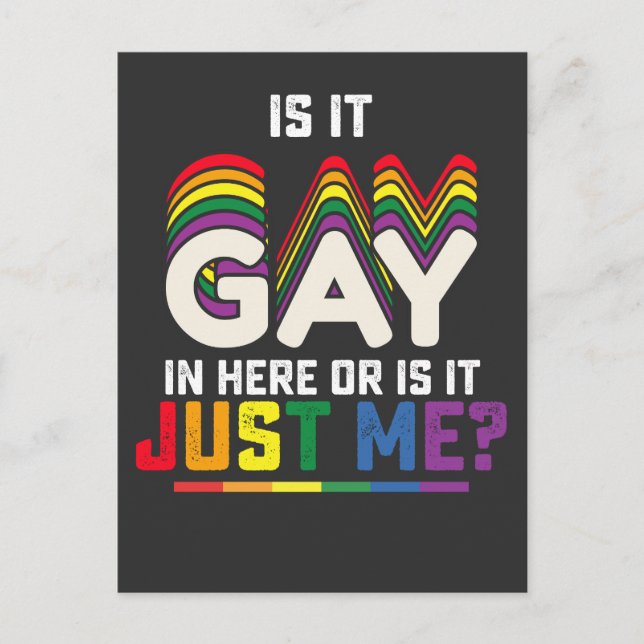 Invitation Carte Postale La Fierté LGBT Est Gay Ici Ou Est-Ce Juste Moi (Devant)