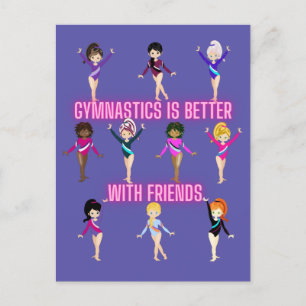 Invitation Carte Postale La Gymnastique Est Mieux Avec Les Amis