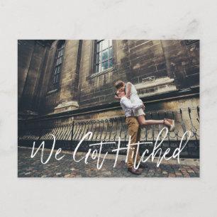 Invitation Carte Postale La main chic nous a marqués avec des lettres a