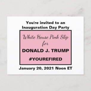 Invitation Carte Postale La Maison Blanche : un petit coup rose pour Trump,