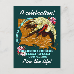 Invitation Carte Postale La partie bicentenaire de la Louisiane de mardi
