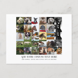 INVITATION CARTE POSTALE LA PHOTO DONNE À MOM DAD GRANDPA GRANDMA PETS AMIS