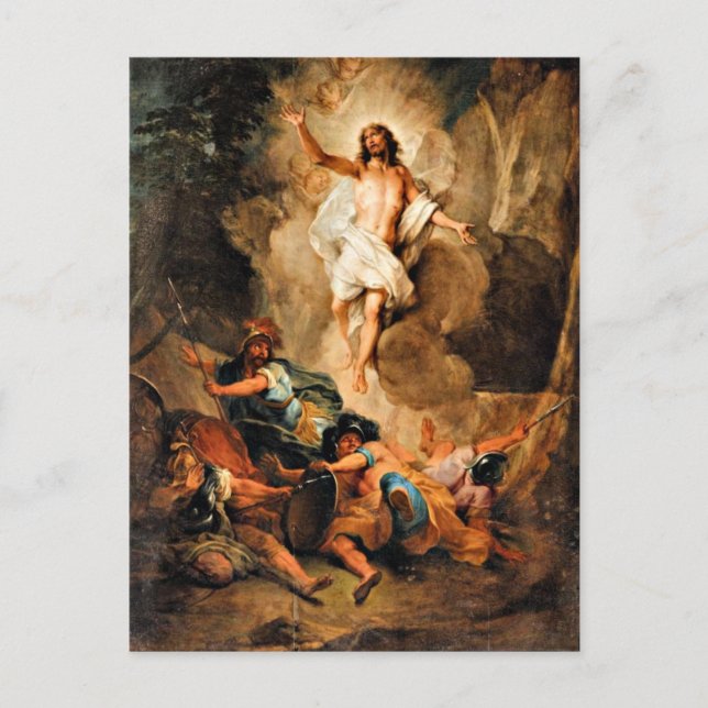 Invitation Carte Postale La Résurrection du Christ, beaux-arts, (Devant)