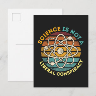 Invitation Carte Postale La science n'est pas un complot libéral