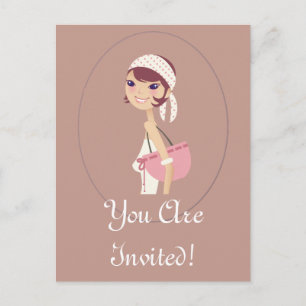 Invitation Carte Postale Lady Jewelry Shopping Articles personnalisables