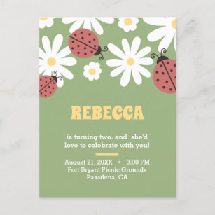 Invitations Joyeux Coccinelle Anniversaires Zazzle Fr