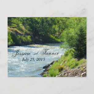 Invitation Carte Postale Lake Stream Nature Photography RSVP