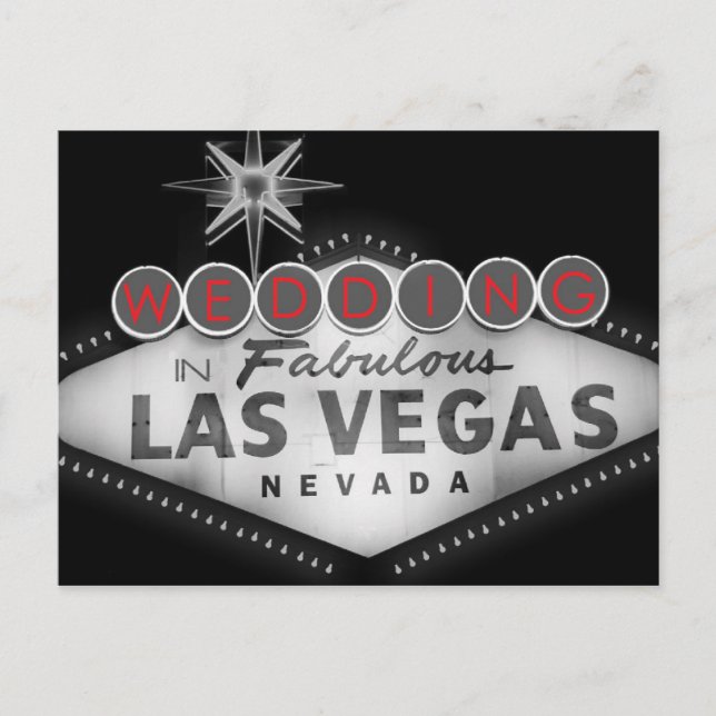 Invitation Carte Postale Las Vegas Destination Wedding RSVP (Devant)