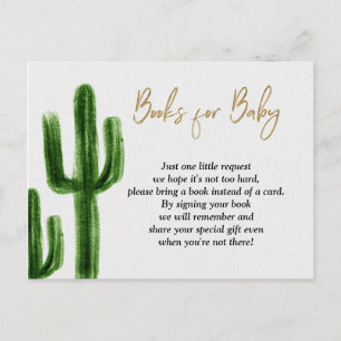 Invitation Carte Postale Le baby shower de cactus de bébé d'accès de taco