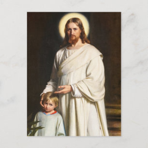 Invitation Carte Postale Le Christ et le jeune enfant par Carl Heinrich Blo