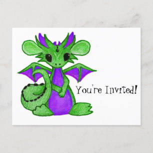 Invitation Carte Postale Le dragon de l'enfant
