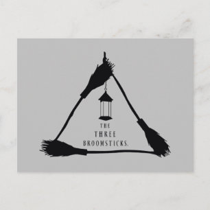 Invitation Carte Postale LE logo TROIS BROOMSTICKS™