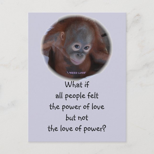 Invitation Carte Postale Le pouvoir de l'amour (Devant)