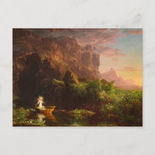 Invitation Carte Postale Le voyage de la vie, Enfance, 1842 par Thomas Cole